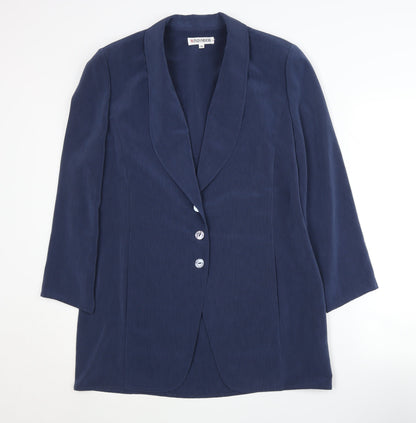 Windsmoor Women's Blue Blazer, Size 12, Single-Breasted