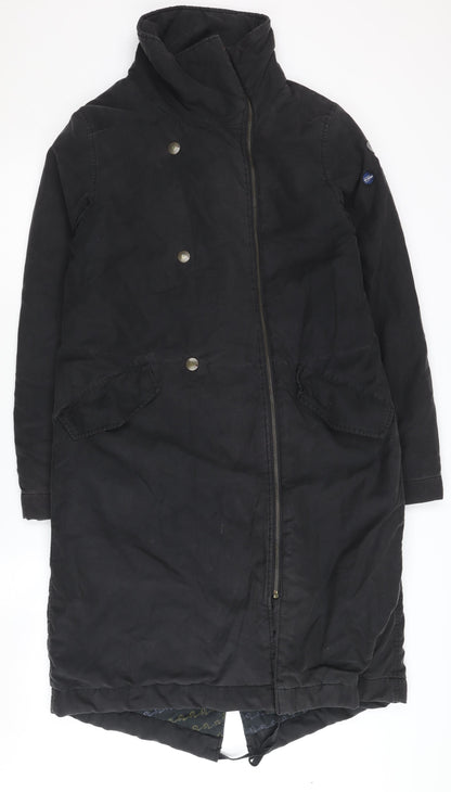 Mens UK Size S Ben Sherman Black Basic Coat