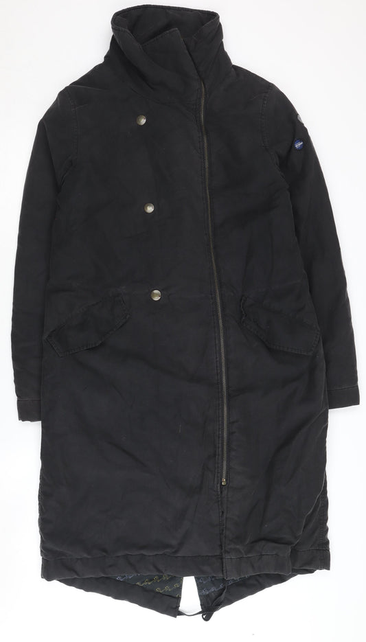 Mens UK Size S Ben Sherman Black Basic Coat