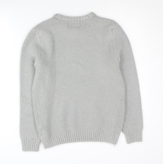 Firetrap Men's Grey Pullover Jumper - Medium