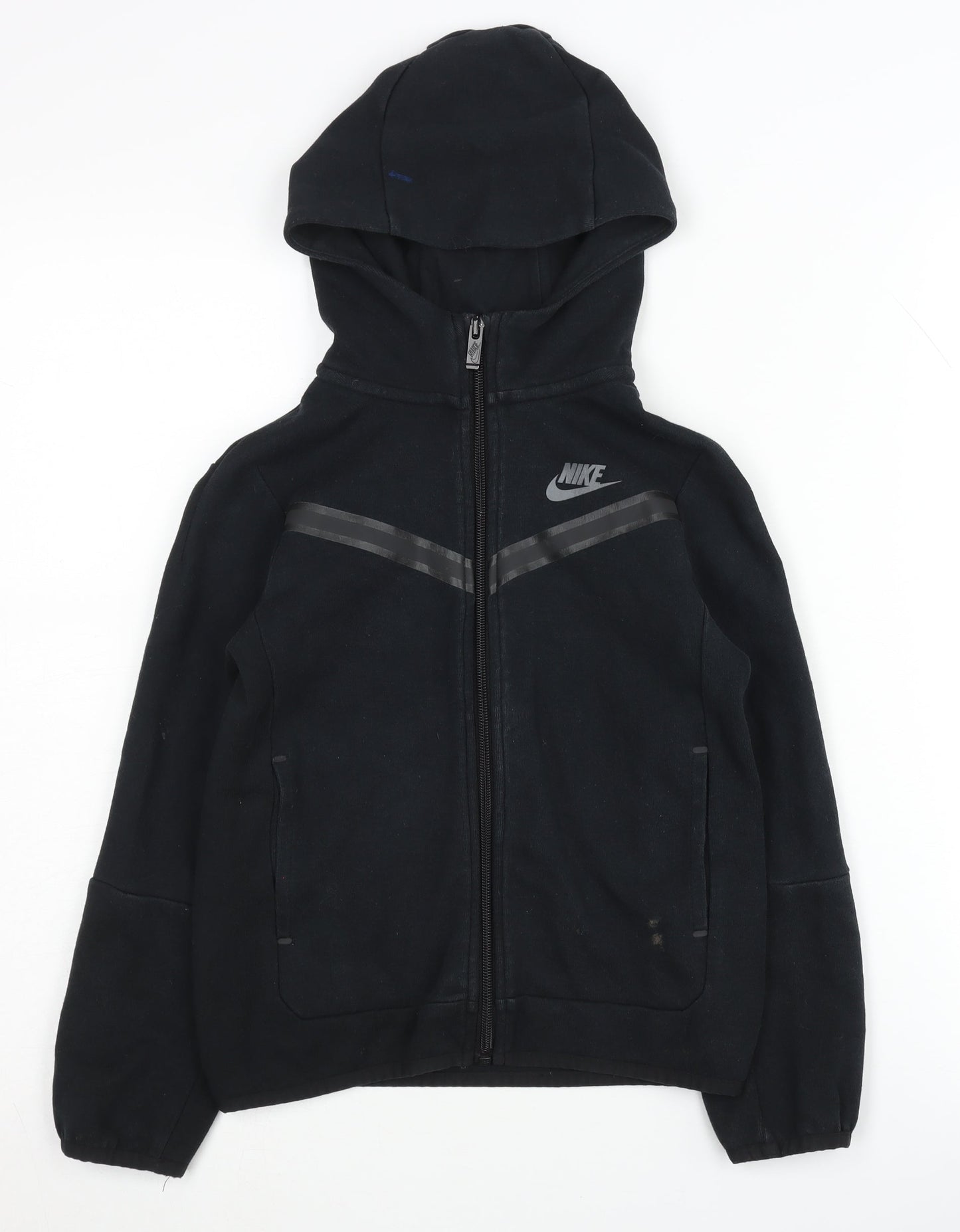 Nike Boys Black Full Zip Hoodie 6-7 Years Fleece