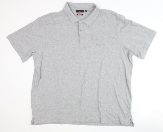 Pierre Cardin Men's Grey 4XL Polo Shirt
