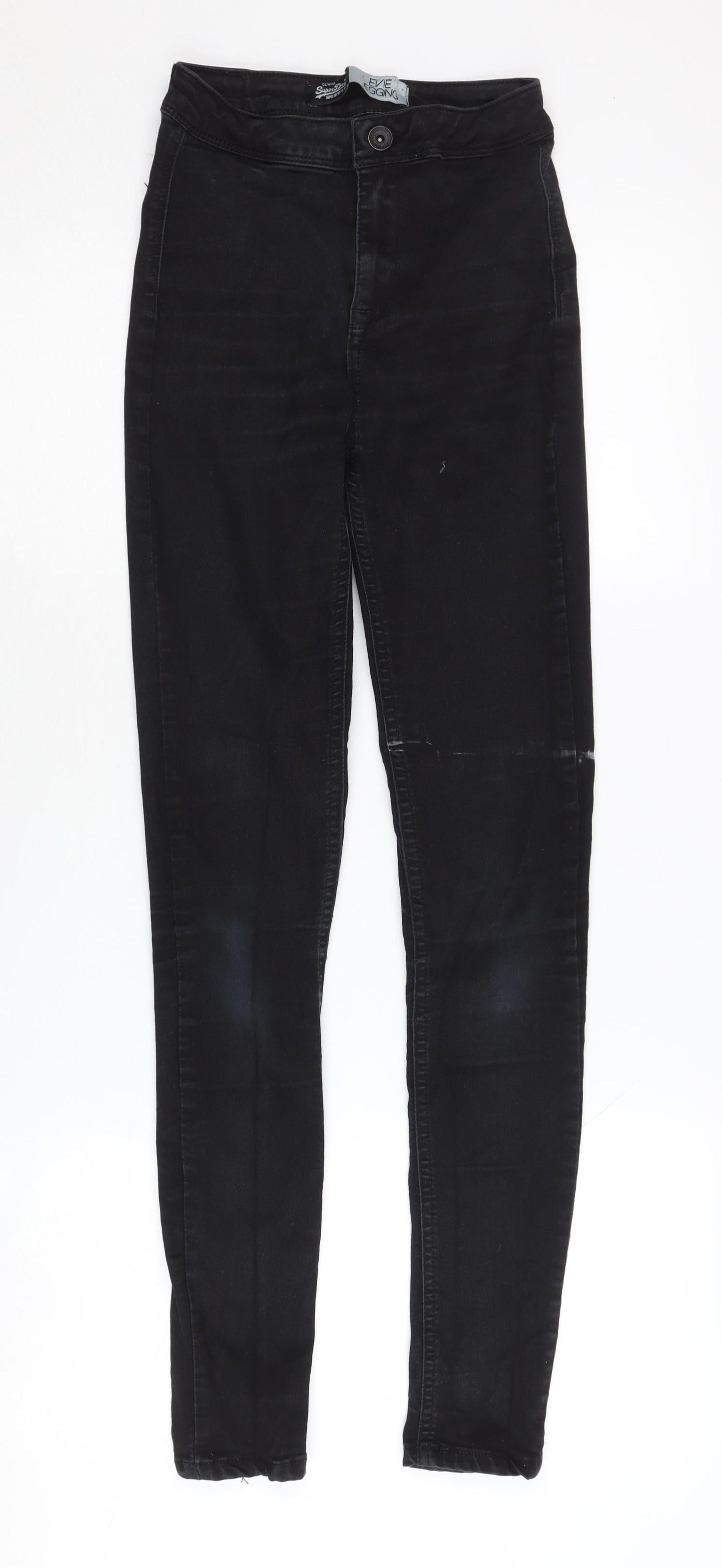 Womens UK Size 24 Superdry Slim Fit Jegging Black Jeans