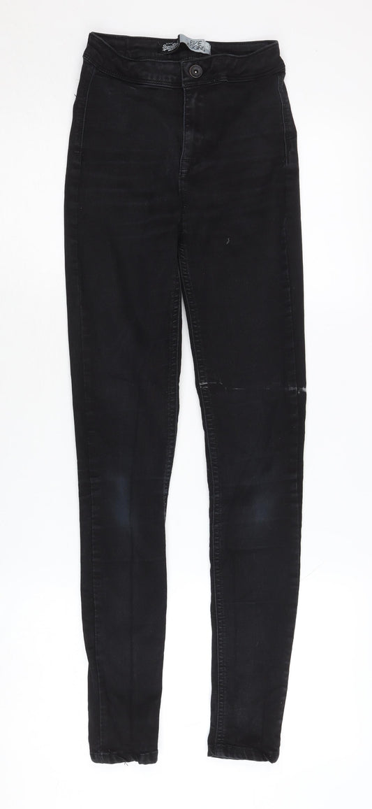 Womens UK Size 24 Superdry Slim Fit Jegging Black Jeans
