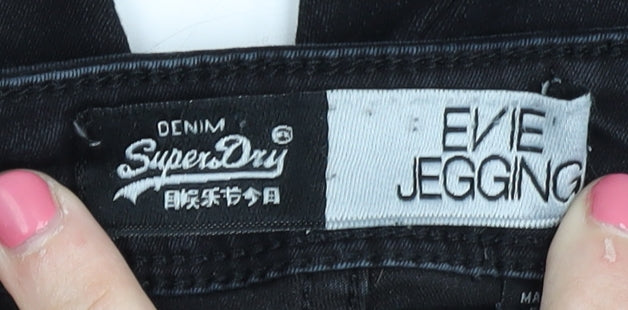 Womens UK Size 24 Superdry Slim Fit Jegging Black Jeans