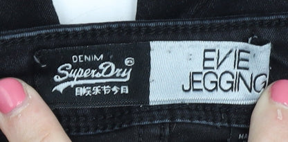 Womens UK Size 24 Superdry Slim Fit Jegging Black Jeans