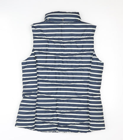 Weird Fish Women's Blue Striped Waistcoat Size 10