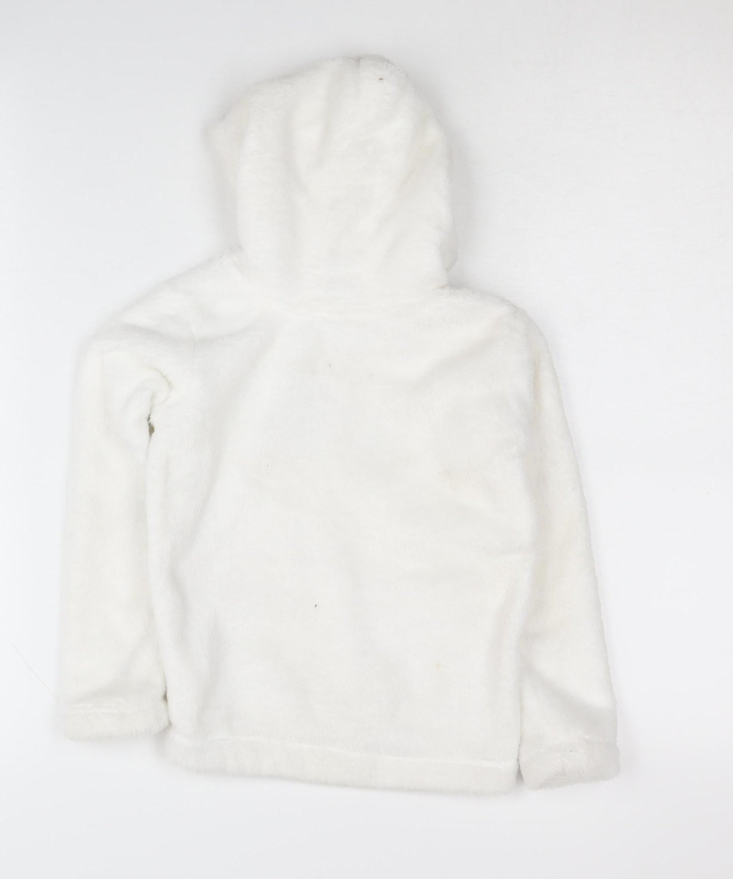 DKNY Jeans Girls Ivory Hoodie, 4 Years - Embroidered Pullover