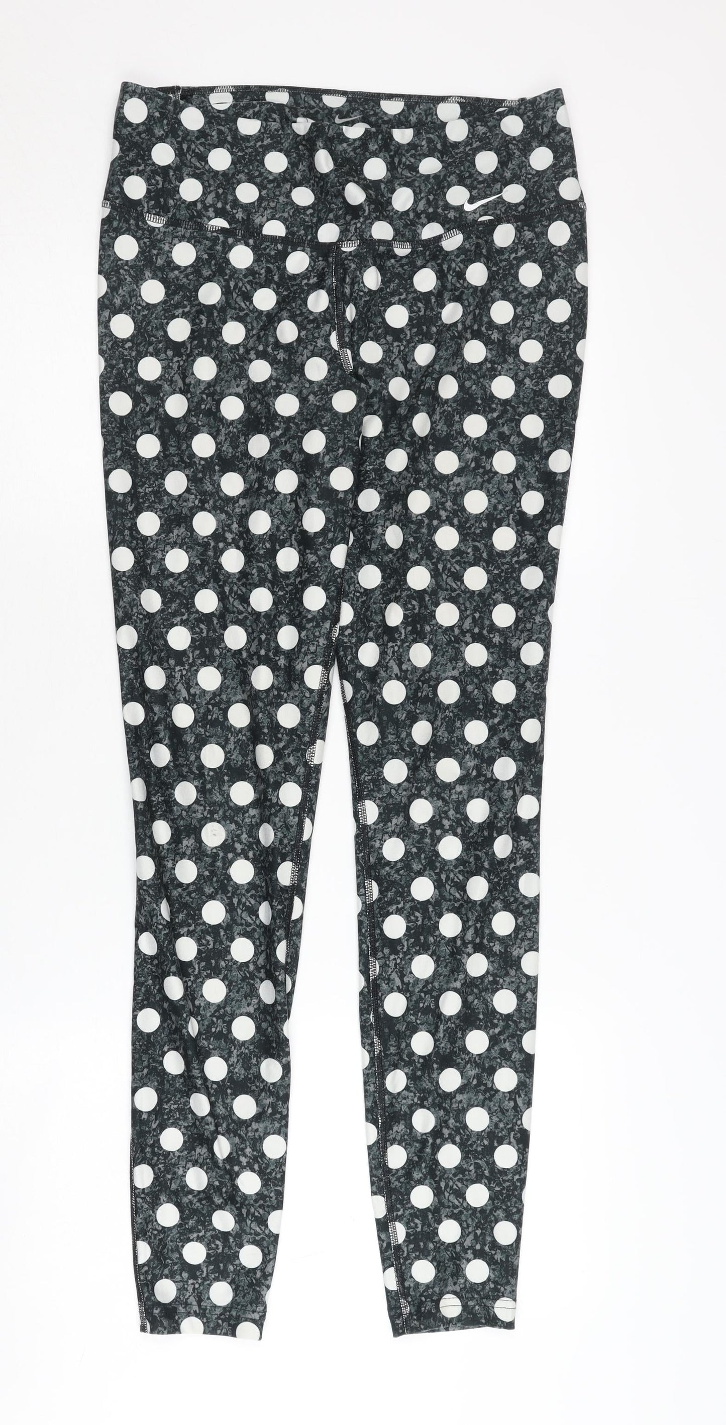 Nike Women's Black Polka Dot Leggings M