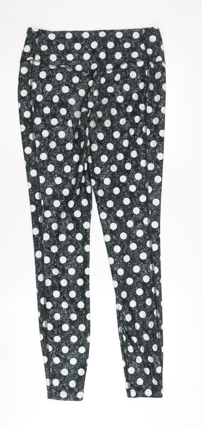 Nike Women's Black Polka Dot Leggings M