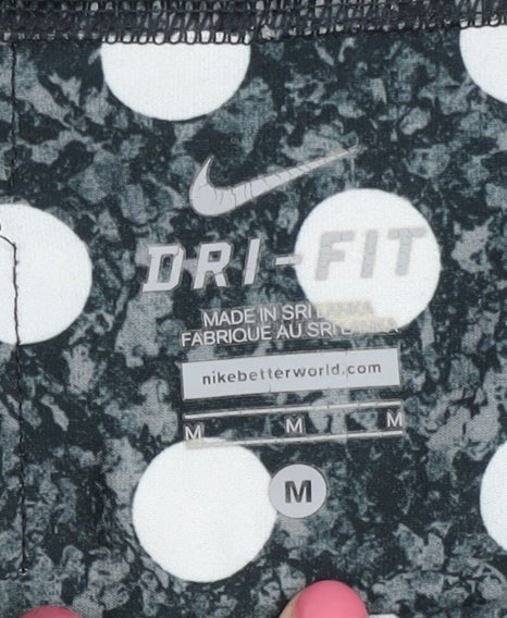 Nike Women's Black Polka Dot Leggings M