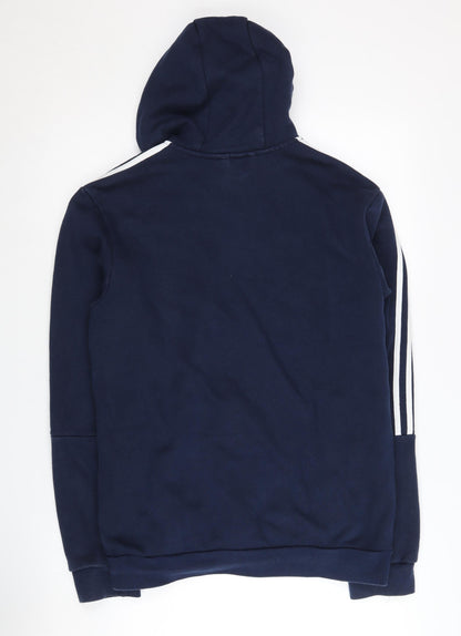 Adidas Men's Blue Full Zip Hoodie M Logo