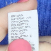 Adidas Men's Blue Full Zip Hoodie M Logo