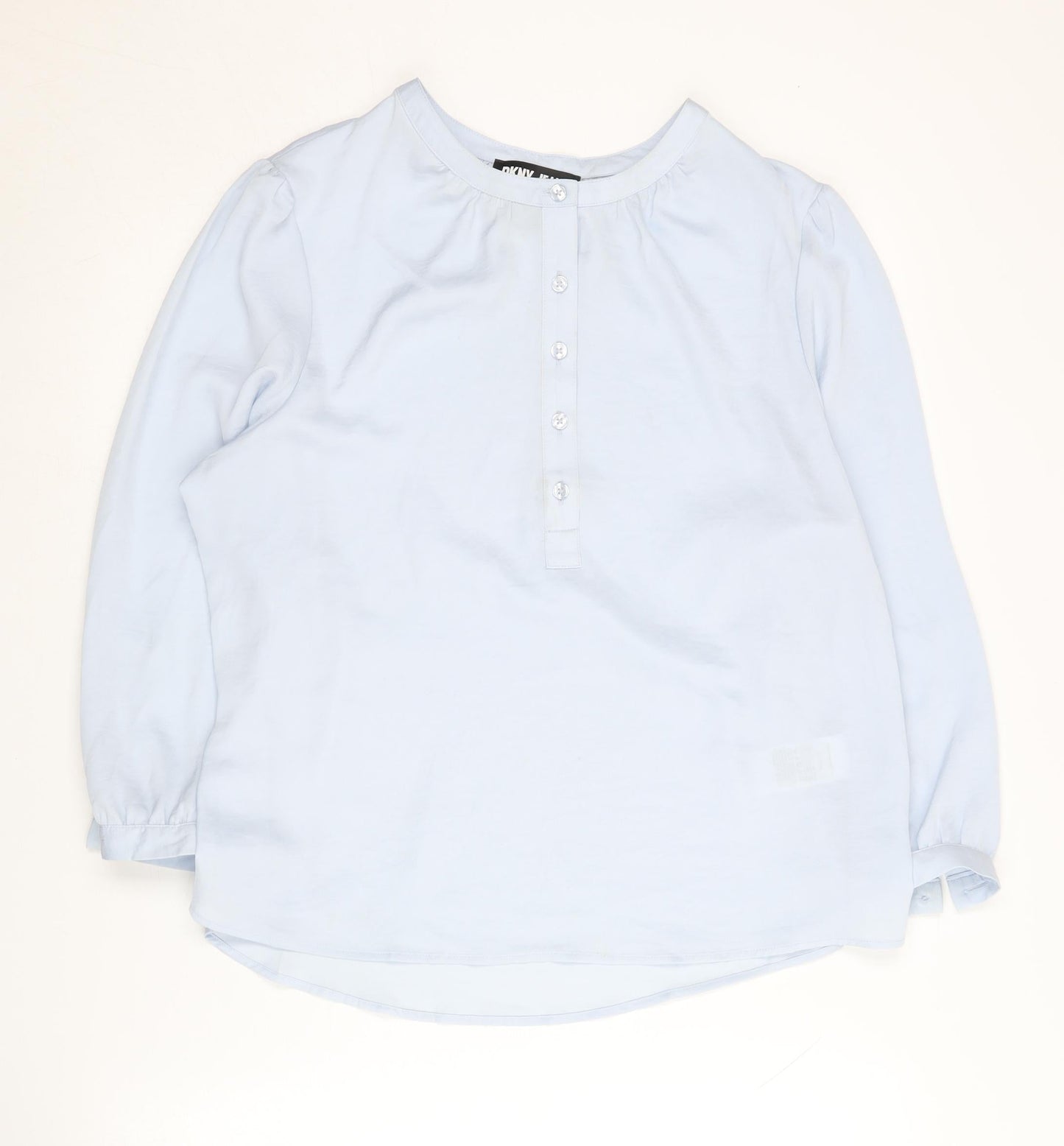 Womens UK Size L DKNY JEANS Blue Basic Blouse