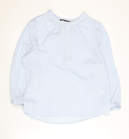 Womens UK Size L DKNY JEANS Blue Basic Blouse