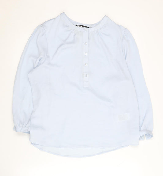 Womens UK Size L DKNY JEANS Blue Basic Blouse