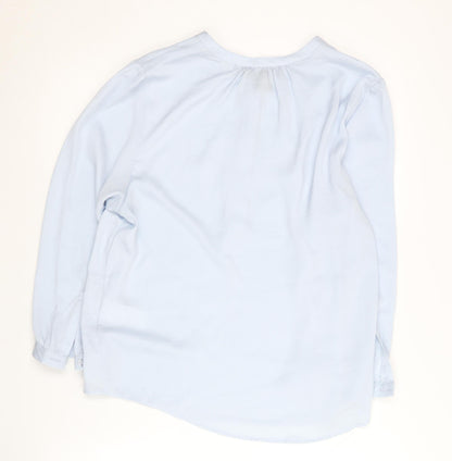 Womens UK Size L DKNY JEANS Blue Basic Blouse