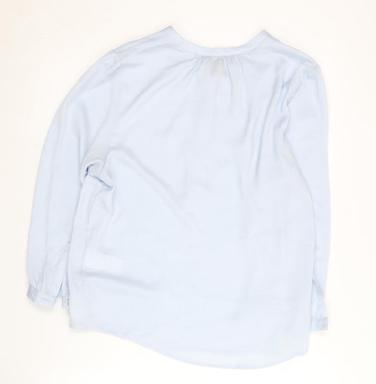 Womens UK Size L DKNY JEANS Blue Basic Blouse