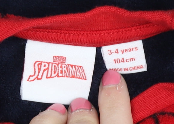 Marvel Spider-Man Boys Red Fleece Top 3-4 Years