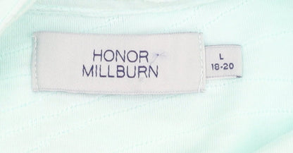 Honor Millburn Women's Blue Polo Shirt L Short Sleeve