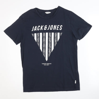 Mens UK Size S JACK & JONES Blue  T-Shirt