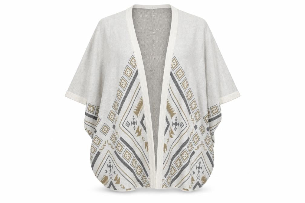 Womens UK Size 10 Animal Ivory Cape Jumper