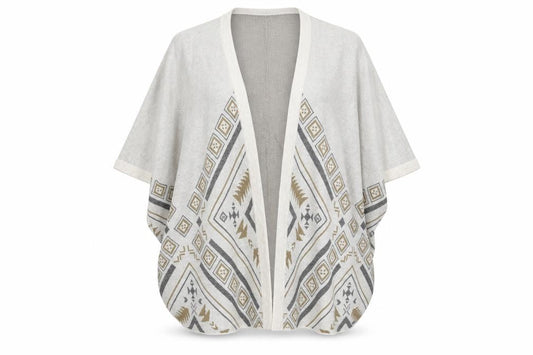 Womens UK Size 10 Animal Ivory Cape Jumper