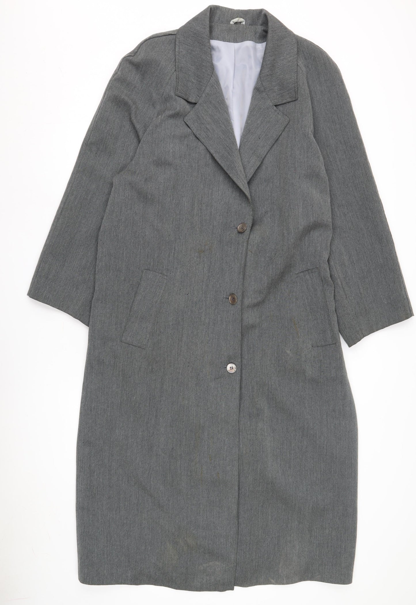 Burton Women's Grey Overcoat, Size 12, Elegant Business Wear