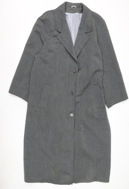 Burton Women's Grey Overcoat, Size 12, Elegant Business Wear