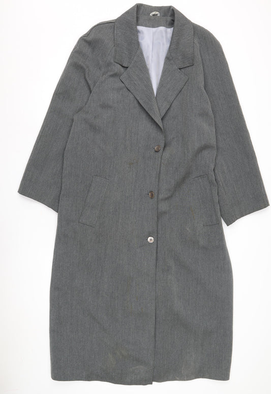 Burton Women's Grey Overcoat, Size 12, Elegant Business Wear