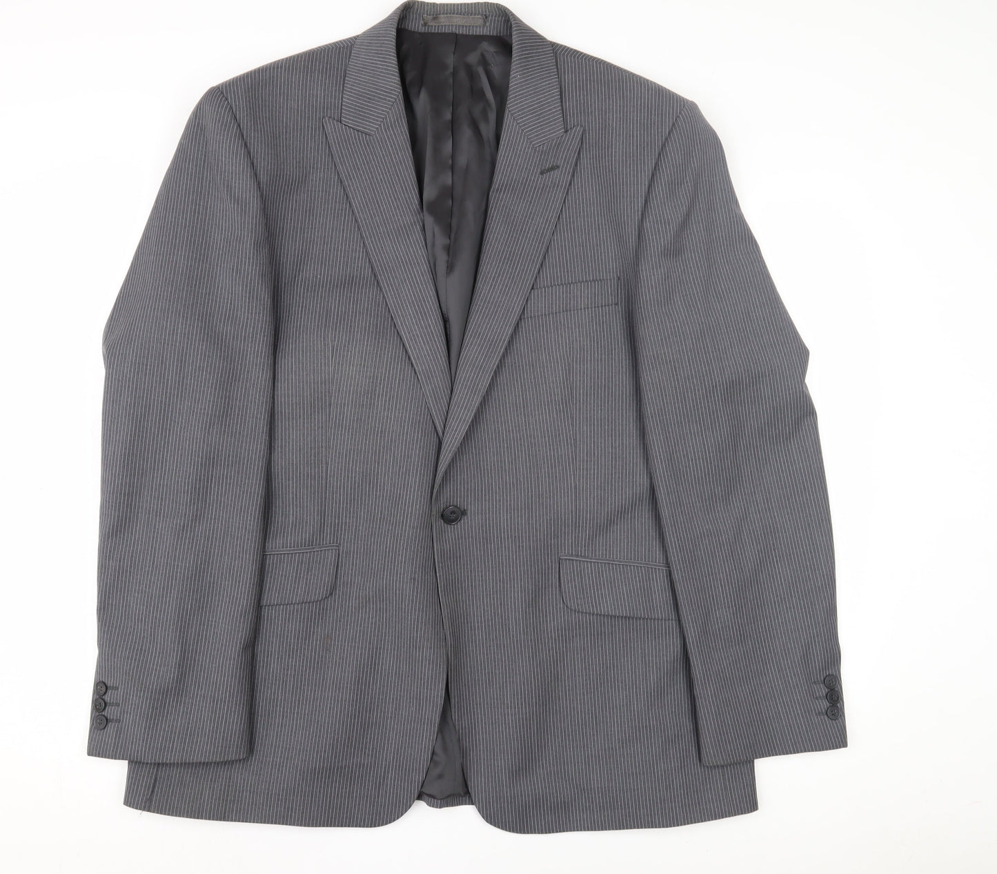 Mens UK Size 44 Jeff Banks Regular Grey Suit Jacket