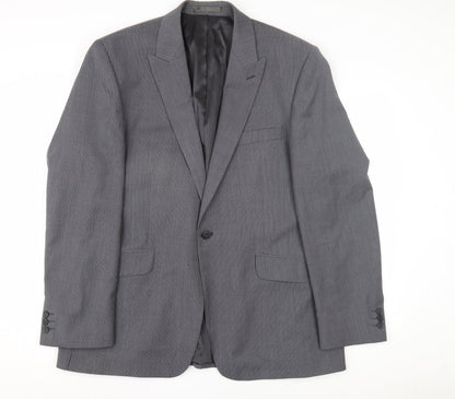 Mens UK Size 44 Jeff Banks Regular Grey Suit Jacket