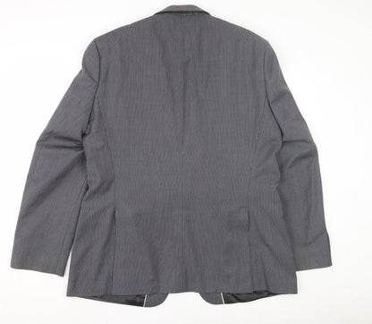 Mens UK Size 44 Jeff Banks Regular Grey Suit Jacket