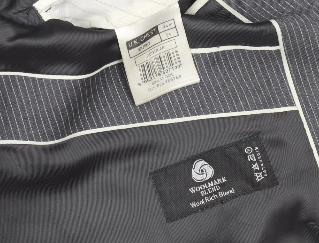 Mens UK Size 44 Jeff Banks Regular Grey Suit Jacket