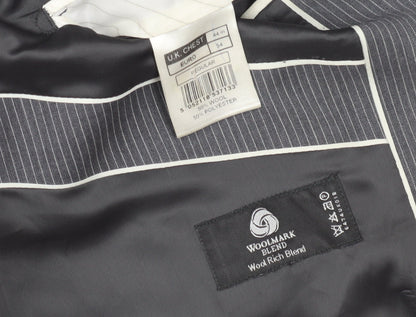 Mens UK Size 44 Jeff Banks Regular Grey Suit Jacket