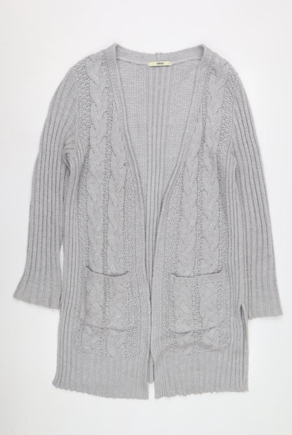 Womens UK Size M Oasis Grey Cardigan Jumper