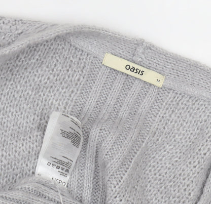 Womens UK Size M Oasis Grey Cardigan Jumper