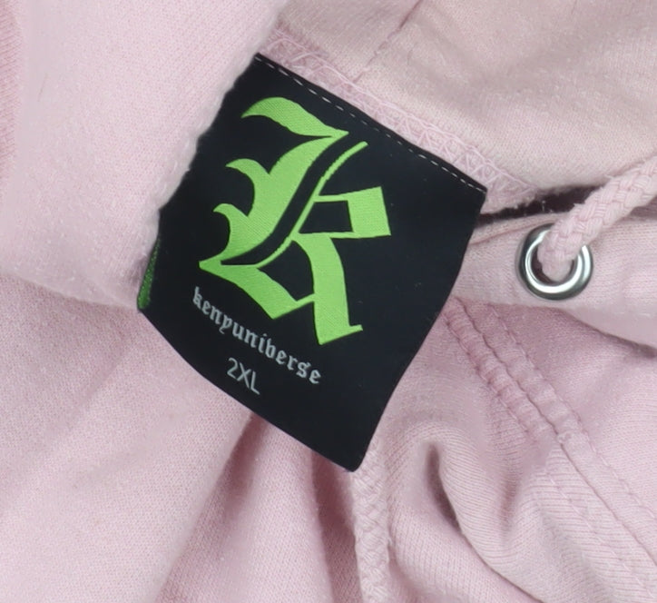 Kenpuniverse Unisex Pink Anime Hoodie 2XL