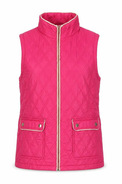Womens UK Size 10 Classic Pink Quilted Coat
