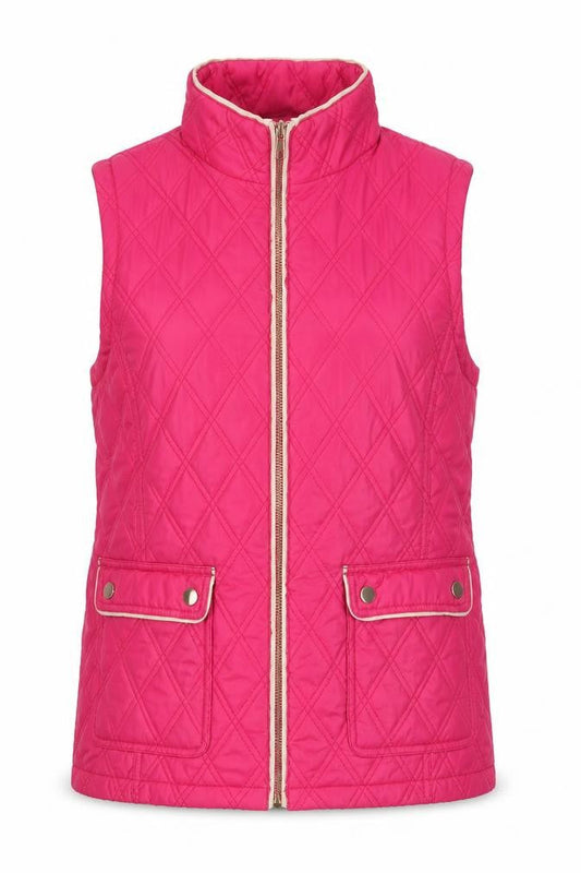 Womens UK Size 10 Classic Pink Quilted Coat