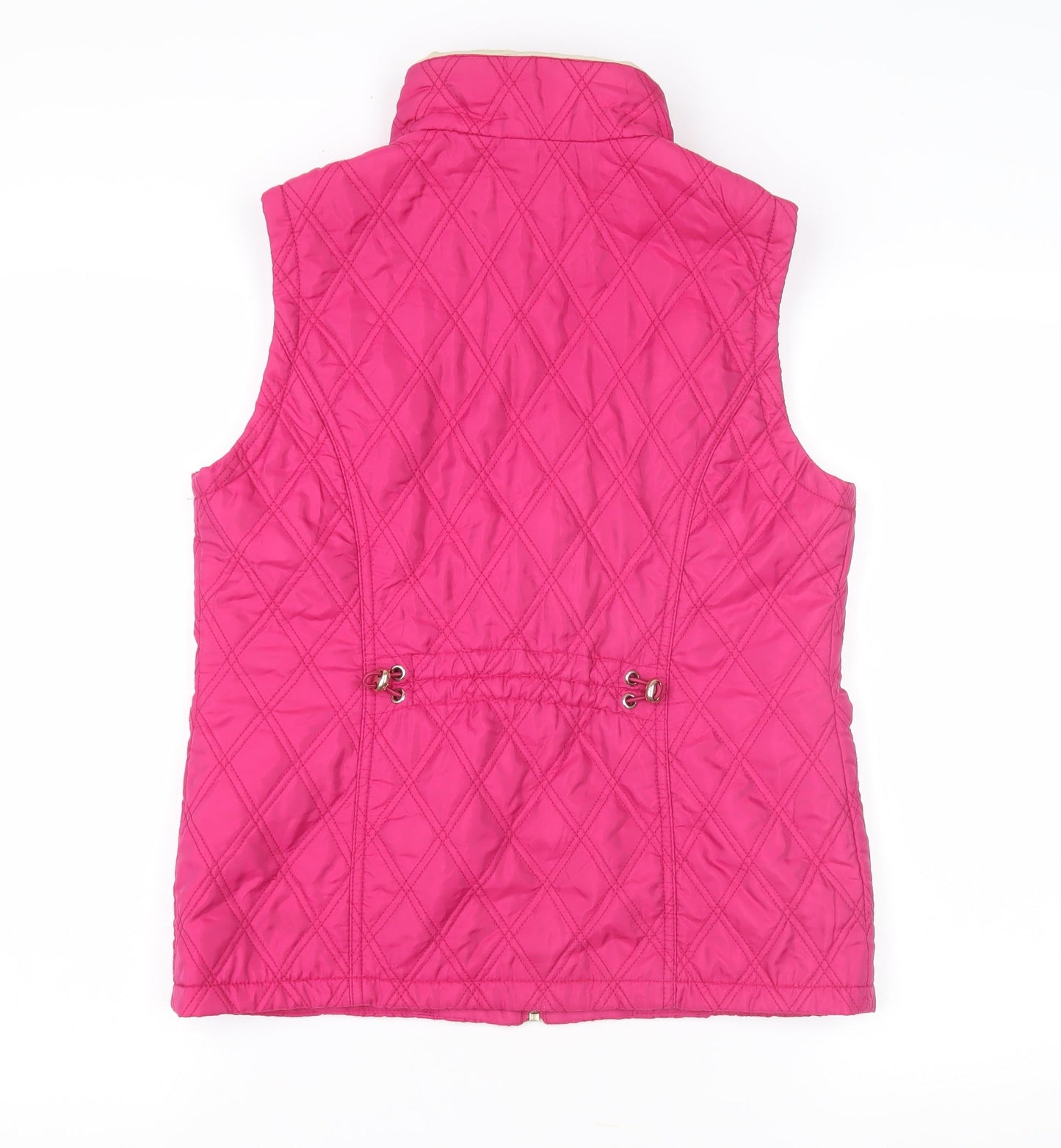 Classic Women's Pink Quilted Waistcoat Size 10 Casual