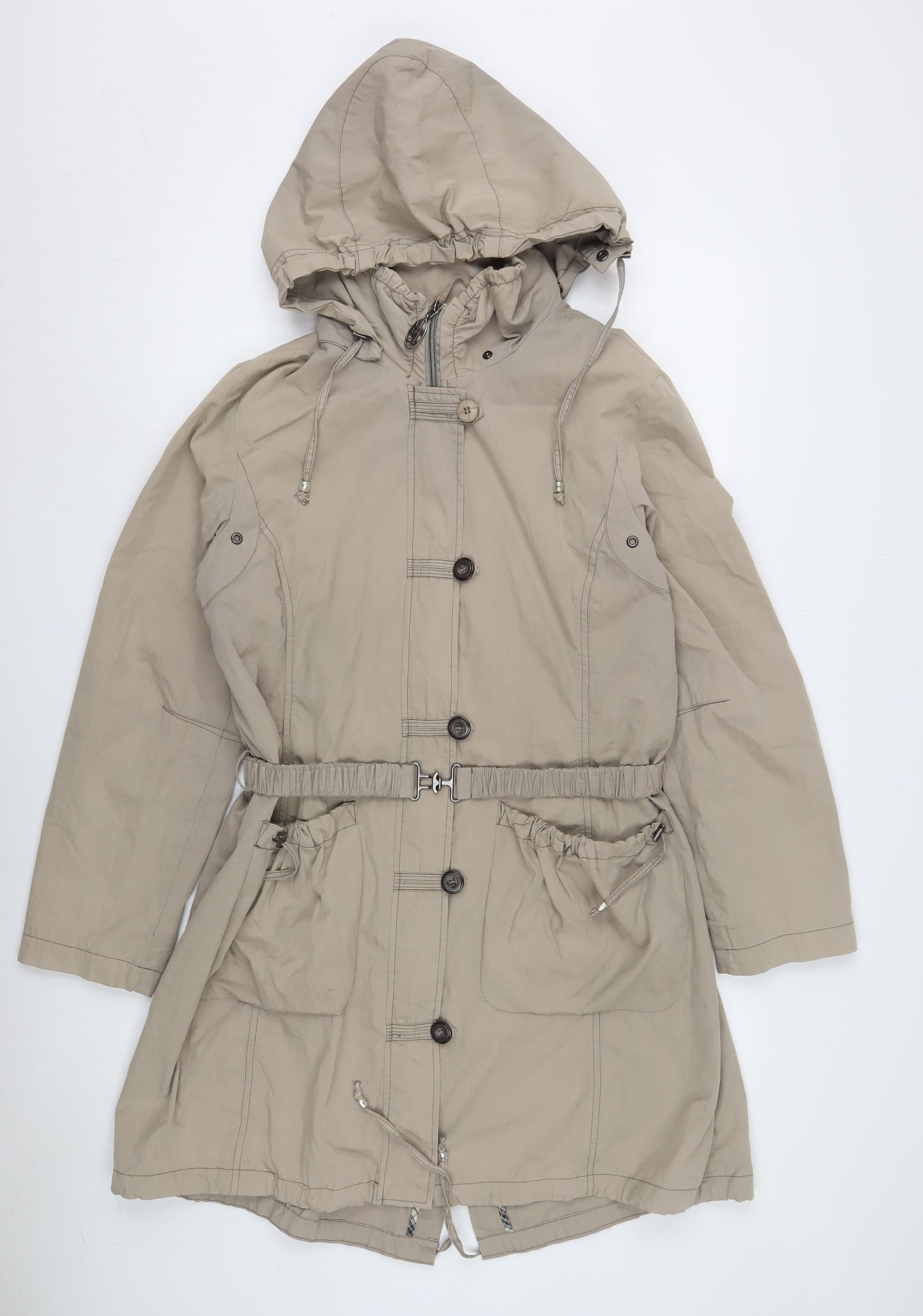 EasyComfort Women's Beige Parka Coat Size 14