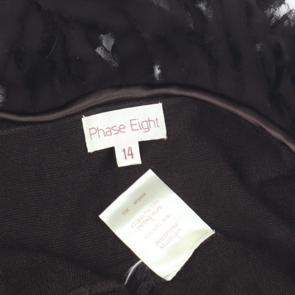 Womens UK Size 14 Phase Eight Black Cardigan Jumper