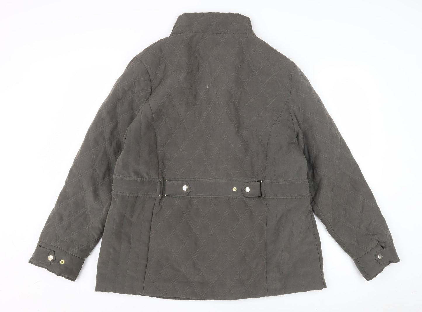 Womens UK Size 14 EWM Grey Quilted Coat