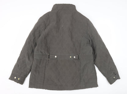 Womens UK Size 14 EWM Grey Quilted Coat