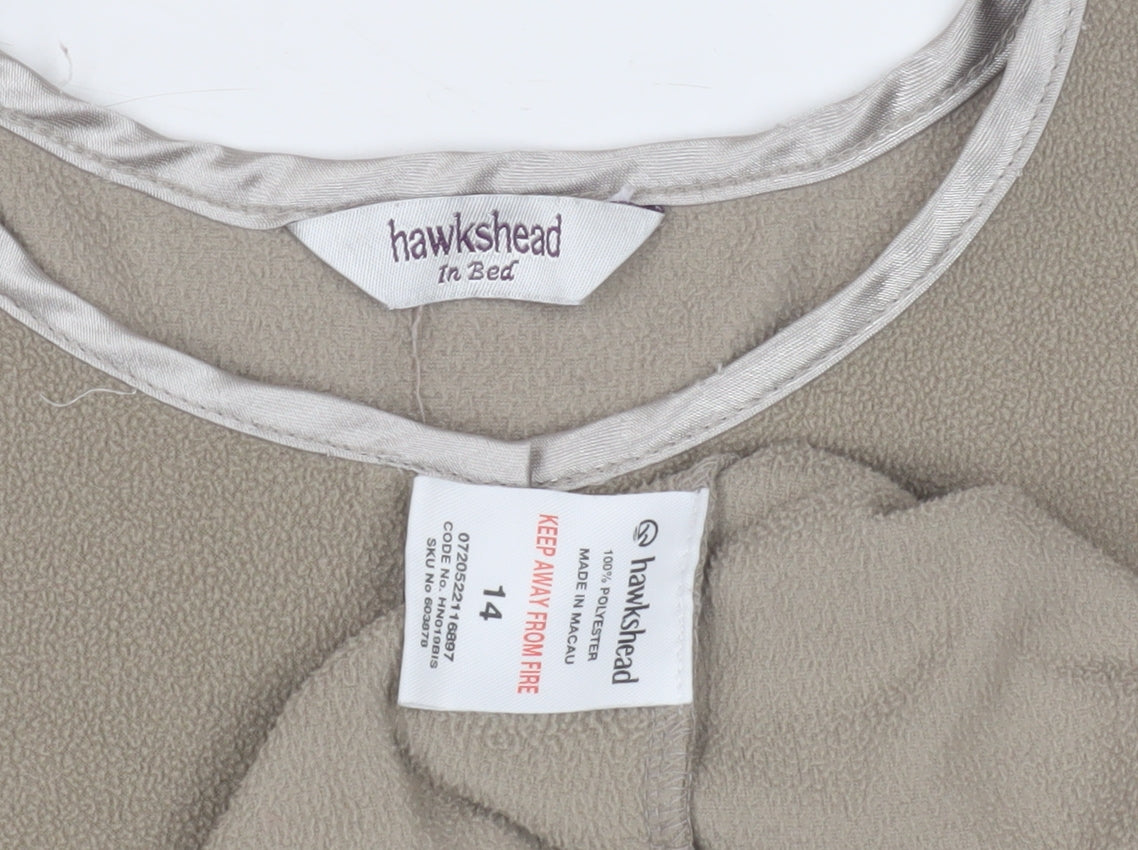 Hawkshead Women’s Beige Long Sleeve Nightshirt Size 14