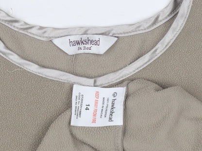 Hawkshead Women’s Beige Long Sleeve Nightshirt Size 14
