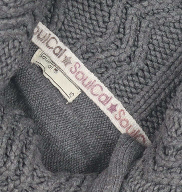 Womens UK Size 10 SoulCal Grey Pullover Jumper