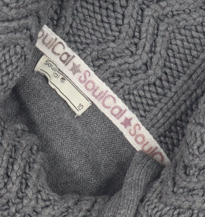 Womens UK Size 10 SoulCal Grey Pullover Jumper