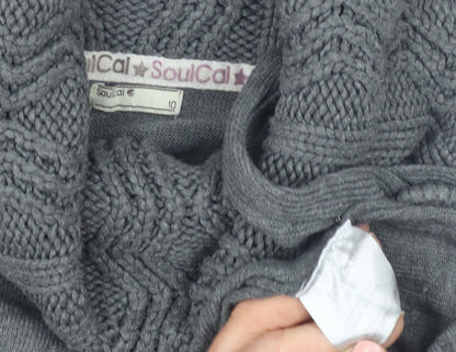 Womens UK Size 10 SoulCal Grey Pullover Jumper